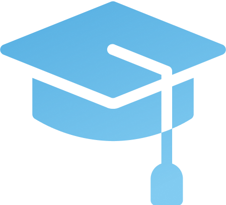 blue gradient diploma icon